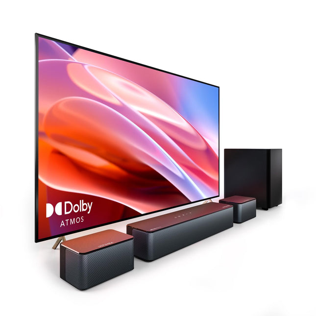 ULTIMEA 5.1 Dolby Atmos, 3D ruumilise heli süsteemi heliriba teleritele, heliriba subwooferiga, teleri kõlar kodukinole reguleeritava bassiga, Poseidon D60 seeria