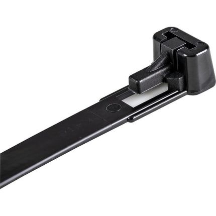 StarTech.com korduvkasutatavad kaablisidemed, 12 cm, 7 mm laiad, 30 mm kimbu läbimõõt, 22 kg, vabastatavad nailonist sidemed, sise-/välistingimustes kasutamiseks, 94 V-2/UL sertifikaadiga, 100 tk pakis, must, TAA