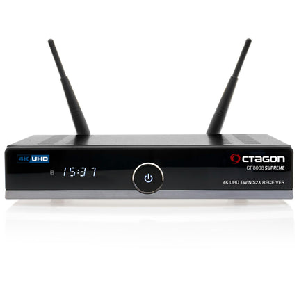 Octagon SF8008 V3 (Version 3) UHD 4K Supreme Twin Sat Receiver, 2x DVB-S2X tuner, E2 Linux &amp; Define OS, with recording function, M.2 M Key, Gigabit LAN, card reader, Sat to IP, multistream, WiFi WLAN