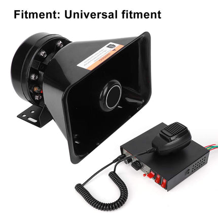 Car Alarm Horn System, 130 dB, 200 W, Loud Car Alarm Horn Kit 9T with Megaphone Speaker
