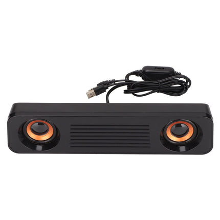 KIMISS juhtmega heliriba subwooferiga, ABS, juhtmega kõlar, HiFi stereo subwoofer, USB toide, 3,5 mm pistik, kaasaskantav pikk