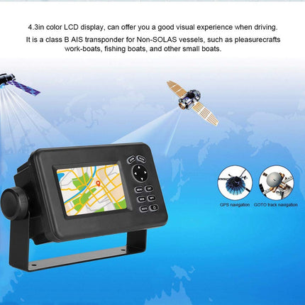 Cuifati HP-528A 4.3-inch Color LCD Marine GPS Navigator Alarm Locator Class B AIS Transponder Combo Kits