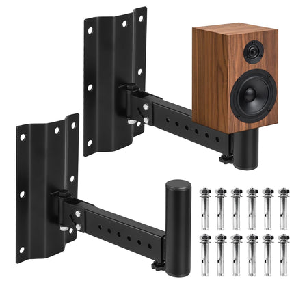 Supaway 2X Speaker Wall Mount Speakers Swivel 180° Robust Speaker Mount Tilt 60° Speaker Wall Mount Universal Speaker Wall Mount, Single Load Capacity 40 kg