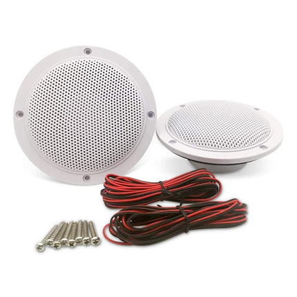 Herdio 4-inch Round Ceiling Speakers, Pair of 160 Watts Waterproof Marine Boat In-Ceiling Speakers, for Bathroom Spa Room Motorcycle UTV ATV RV Car Golf Cart (14.3 x 13.9 x 11.8 cm)
