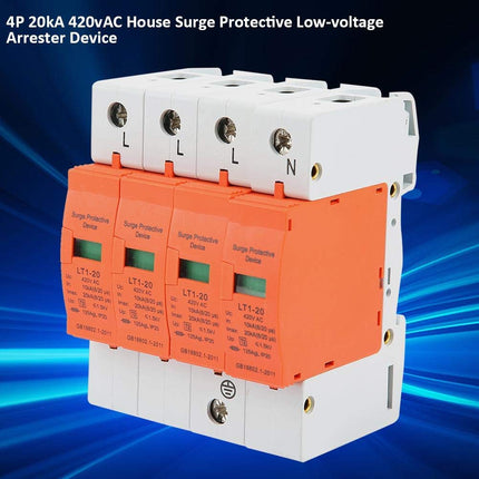 4P 20KA 420VAC House Surge Protection Low Voltage Arrester
