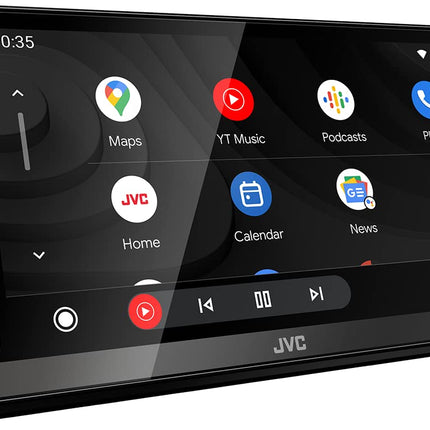 JVC KW-M785DBW - 17,3 cm (6,8") digitaalne meedia AV-vastuvõtja juhtmevaba CarPlay ja Android Auto funktsiooniga (4x50W, DAB+/FM, BT, 3x eelväljundit 2,5 V, USB, iPod/iPhone'i juhtimine)