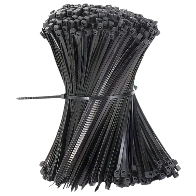 100 musta plastkaablisidet, 10 cm, 100 mm x 2,5 mm, must, vastupidav nailon, kõrge tugevusega, 10,2 cm kvaliteetsed nailonist kaablisidemed, kaablisidemed, turvaline iselukustuv, kodu, aed