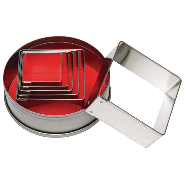 Vogue Cookie Cutters Square Smooth, 4(W)x4(L) to 7(W)x7(L)