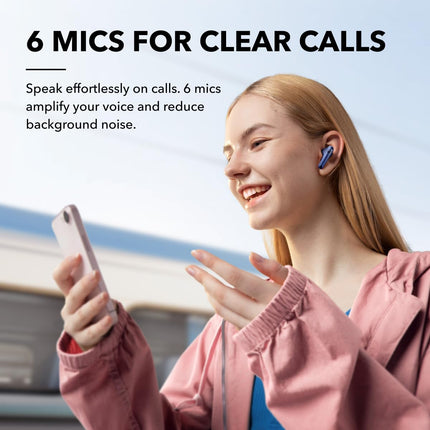 Soundcore by Anker Liberty 4 NC Bluetooth mürasummutavad kõrvaklapid, 98,5% mürasummutus, adaptiivne mürasummutus kõrvadele ja ruumiline heli, 50 tundi mänguaega (sinine) (uuendatud)