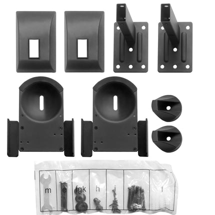 Dual speaker wall mounts, SAKOBS surround sound speakers, tiltable up and down 7.5° and swivelable left/right 45°, speaker mounts up to 25 kg, black SPM201 (2 pieces)