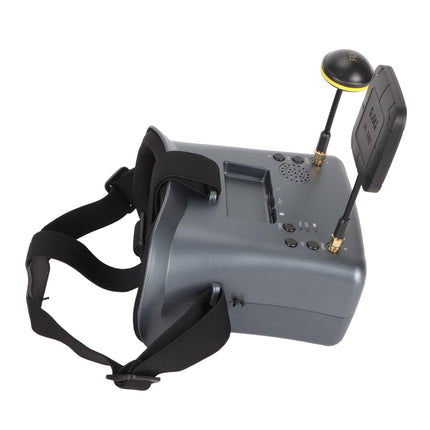 FPV prillid, videoprillid, 5.8G RC õhusõiduk, FPV kvadrokopteri drooni prillid, DVR, 4.3-tolline ekraan, 800 X 480 ekraan, 16:9 ekraan, FPV videoprillid 3.7V-ga, 2000