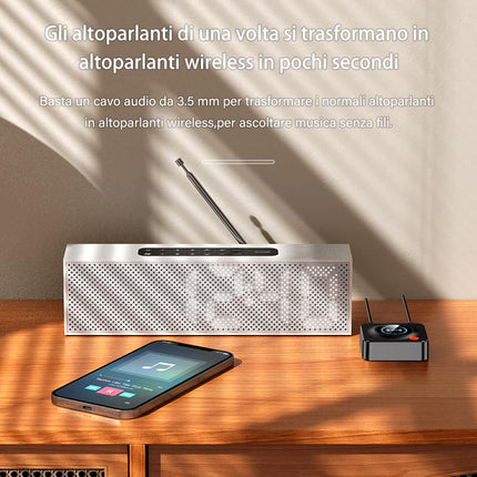 eppfun Bluetooth 5.3 audioadapter, Bluetooth-vastuvõtja stereosüsteemile 3,5 mm AUX-pesa ja RCA-ga, HiFi-vastuvõtja kõlari- võimendi jaoks