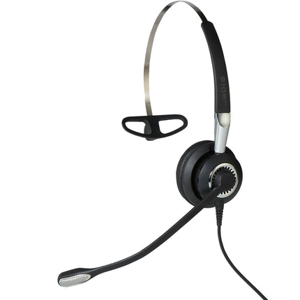 Jabra Biz 2400 II QD kõrvapealsed monopeakomplektid kiirühendusega - kerged mürasummutavad juhtmega kõrvaklapid HD-häälega ja pehme padjaga lauatelefonidele 2486-820-209 must kiirühendusega