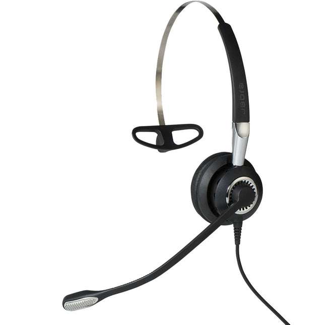 Jabra Biz 2400 II QD kõrvapealsed monopeakomplektid kiirühendusega - kerged mürasummutavad juhtmega kõrvaklapid HD-häälega ja pehme padjaga lauatelefonidele 2486-820-209 must kiirühendusega