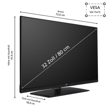 JVC 32-tolline TiVo-toega nutiteler (Full HD, HDR, kolmekordne tuuner, 6 kuud HD+ garantiid) LT-32VF5355
