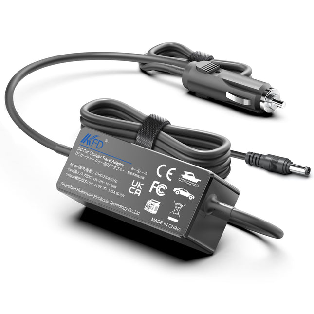 KFD 90W DC 12V-24V universaalne autolaadija autolaadija kaabel Asus, Lenovo, Toshiba, MSI sülearvuti sigaretisüütaja alalisvooluadapter JBL Bose Bluetooth kõlari toitejaama monitori 24V 3.75A autolaadija