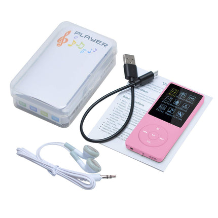 COVVY 8GB Portable MP3 Music Player, Supports up to 64GB SD Card, Lossless Sound HiFi MP3 Player, Music/Video/Voice Recording/FM Radio/E-Book Reader/Photo Viewer (8G, Pink)