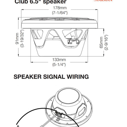 JBL Club Marine kõlarid 6 1/2" 2-suunaline kõrgjõudlusega veekindel õuekõlar, 225W Harman Kardoni paadikõlarid, IPx5 ilmastikukindel õuekõlar, 7 värvi LED-valgustus, 2 grillivärvi