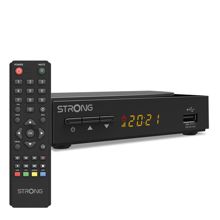 STRONG - Digitaalne HD kaabelvastuvõtja SRT 3030 - TV vastuvõtja kaabeltelevisioonile - Dolby Audio - DVB-C HDMI, SCART ja USB ühendustega - Energiasäästufunktsioon - Kasutajasõbralik menüü - Must