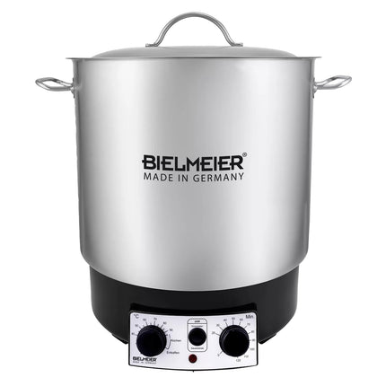 BIELMEIER preserving machine, stainless steel, 1800 watts, 29 liters, BHG 695.0, timer, spare parts guarantee, Made in Germany