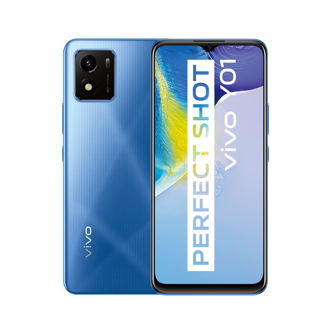 VIVO Y01 nutitelefon, 5000 mAh aku, 6,51-tolline Halo FullView, 13 MP tagakaamera, näotuvastus, 3D Slim, Funtouch OS 11.1, 3+32 GB
