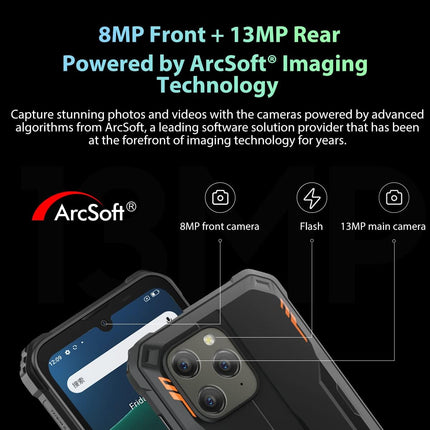 Blackview lepinguta õues kasutatav nutitelefon BV5300 PRO, ArcSoft® 13MP+8MP, 7GB+64GB (1TB laiendus), 3 kaardipesa, Android 12 DUAL SIM IP68 veekindel nutitelefon, 6.1'' HD+, 6580mAh aku, roheline