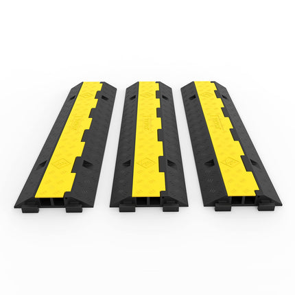 Happybuy Rubber Cable Protector Ramp Speed ​​Bumps 2-Channel 3Pack