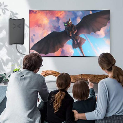 Geekera teleantenn, 360-kraadine suunasignaal, võimendatud digitaalne Freeview HDTV Ariel, 200 km võimendi, 4G filtreeritud kõigile teleritele