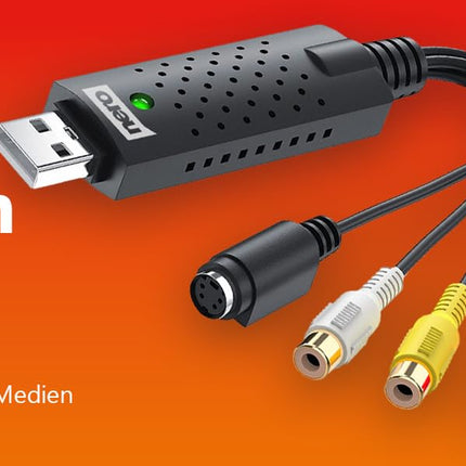 Nero VHS USB-videokaardi salvestuspulk | Digiteeri oma VHS | Analoog-digitaalkaardi salvestus | Windows 11/10 | MacOS (videokassettide digitaliseerimine | S-VHS | Hi8 | Super 8 | DVD arvutisse)
