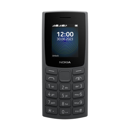 Nokia 110 põhitelefon integreeritud MP3-mängija, tagakaamera, kauakestva aku ja diktofoniga - süsihall