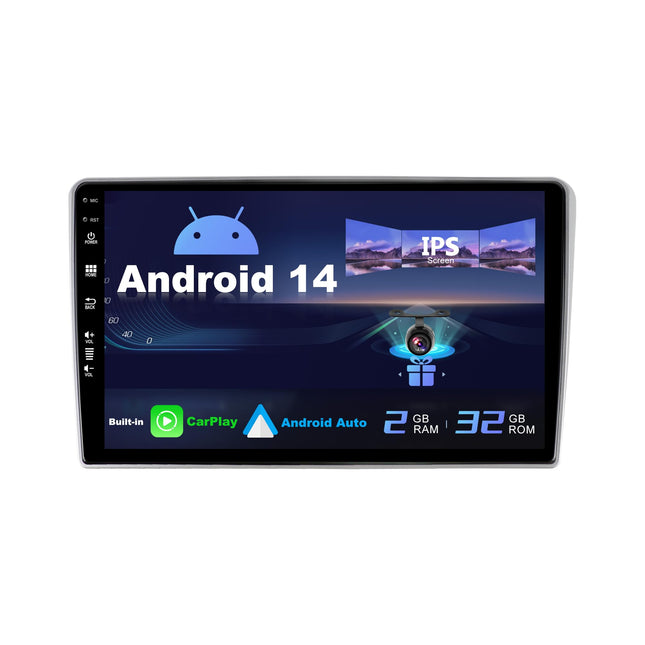 SXAUTO Android 14 IPS autoraadio Toyota Avensis'ele (2002-2008) - sisseehitatud CarPlay/Android Auto - TASUTA tahavaatekaamera - 2G+32G - roolil juhtimine DAB kiirkäivitusega WiFi DSP - 2 DIN 9-tolline