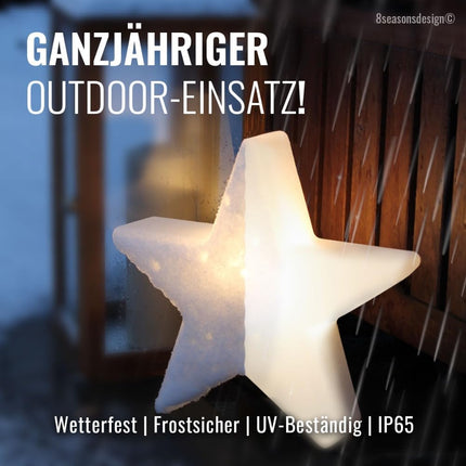 8 seasons design | LED star light Christmas decoration | Shining Star Mini (Ø 40 cm, 15 colors, flowing color change, matte, IP44) white