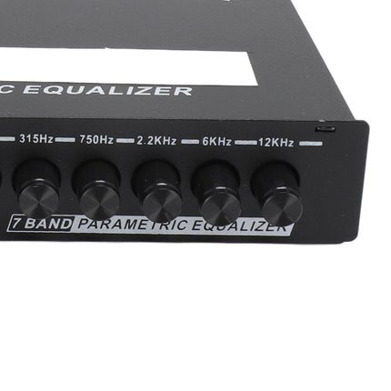Tosuny 7-ribaline autoaudio ekvalaiser, reguleeritav 7-ribaline ekvalaiser autovõimendi graafiline ekvalaiser CD AUX sisendi valikulülitiga, 6-kanaliliste stereo abiväljunditega ees, taga ja subwooferiga