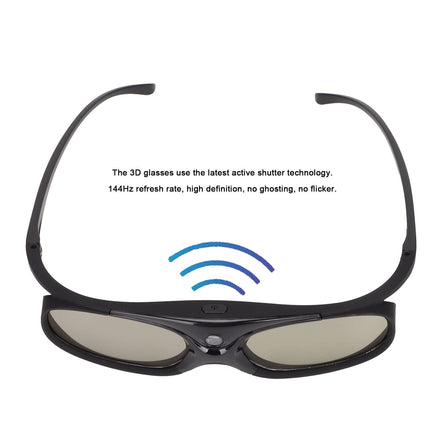 2 tk DLP Link 3D-prille, 144 Hz aktiivse katikuga 3D-prillid, laetavad 3D-prillid DLP Link 3D-projektoritele, 3D-prillid ZX4 H1 jaoks, JMGO G1 G3 X1 3D-projektorile