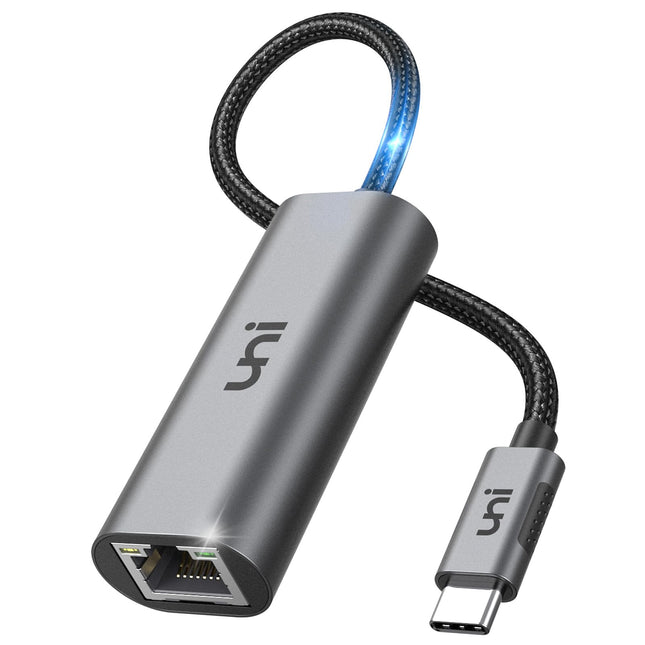 uni USB C Etherneti adapter 2.5G, stabiilne USB Type-C LAN-adapter RJ45 gigabitise kiirusega 2500 Mbps, Thunderbolt 4 võrk iPhone 15 Pro, Mac Pro/Air, sülearvutite, Windows 11/10/8, macOS jne arvutite jaoks.