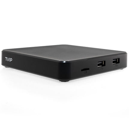 TVIP S-Box v.605 IPTV 4K HEVC HD Android 6.0 Linux Multimedia Stalker IP TV Streamer 1GB RAM + 8GB eMMC, MicroSD Card, EXT.IR incl. 5GHz WLAN