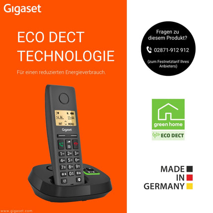 Gigaset Pure 220A - Juhtmeta DECT-telefon automaatvastajaga - kõneblokeerimisnupu ja käed-vabad-funktsiooniga - 80 kontakti, antratsiitmust [Ühildub Saksamaal, Itaalias, Prantsusmaal, Hollandis, Belgias, Šveitsis, Austraalias]