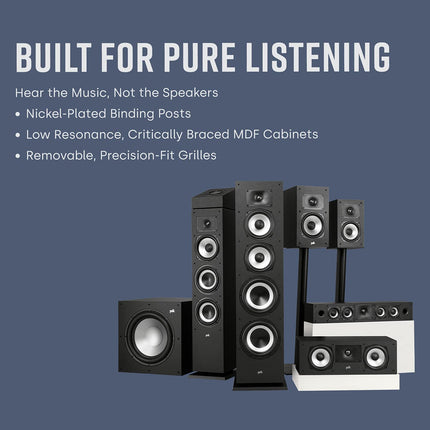 Polk Audio Monitor XT30 keskkõlar, Hi-Res sertifitseeritud, Dolby Atmos ja DTS:X ühilduv (tükk), must
