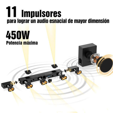 Hiwill 5.1.2-kanaliline Dolby Atmose heliriba telerile, ruumilise heli süsteem telerile, heliriba 6,5-tollise subwooferiga, 2 tagumist ruumilise heli kõlarit, 2 ülespoole suunatud draiverit, Nimbus A512