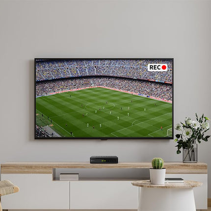 TELE System TS6822 PRO DVB-T2 HEVC digitaalne maapealne dekooder ja topelttuuner DVR-T2 HD HDR (HDR10 / HLG) ekraani ja kaugjuhtimispuldiga 2-ühes teleri juhtimisega