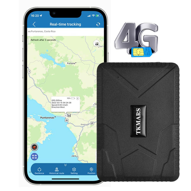 TKMARS TK915 auto GPS-jälgija 4G, 7800mAh aku, magnetiline, töötab SMS-i/rakenduse/veebiplatvormi kaudu ilma tellimuseta, erinevad äratusrežiimid, sobib autodele/veokitele/autoparkidele