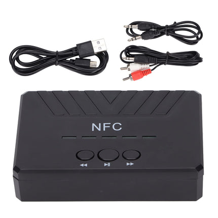 Wireless Audio Receiver, NFC Bluetooth 5.0 Receiver AUX Wireless Audio Adapter, for Music Streaming Sound System Work, Compatible with TV Computers, Mobile Phones, Stereo Systems, Power Amplifiers