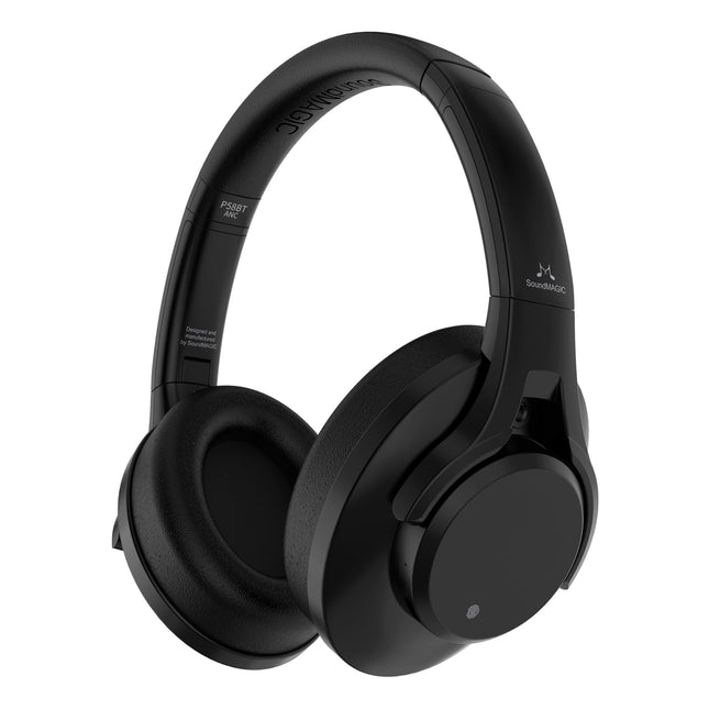 SoundMAGIC P58BT ANC kõrvapealsed hübriidsed aktiivse mürasummutusega Bluetooth-kõrvaklapid CVC mürasummutusega, kaasahaarav heli, madal latentsusaeg, mustad