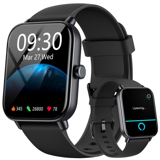Fitpolo Smartwatch Men Women, 1.8" HD Watches Men with Phone Function, IP68 Waterproof Smart Watch 110+ Sports Modes Fitness Watch/Heart Rate/Sleep Monitor Pedometer, Sports Watch for iOS Android