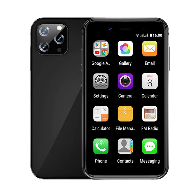 Hipipooo väikesed minimobiiltelefonid 3G kahe SIM-kaardiga lukustamata Android-telefon, 2 GB + 32 GB, 3,0-tolline HD-ekraan, 1100 mAh aku, 2 MP + 5 MP kaamera, Android 8.1 õpilastele mõeldud mininutitelefon