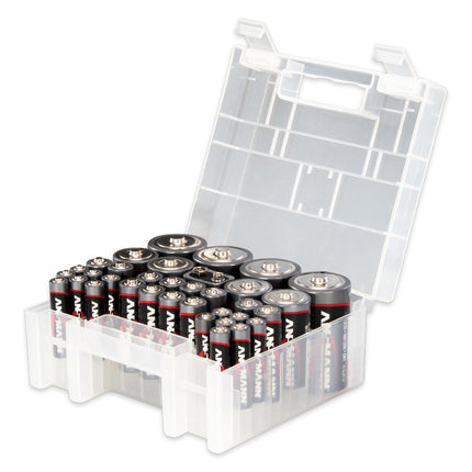 ANSMANN leelispatareide karp 1,5 V / Pikaealised leelispatareid / Sooduspakk vastupidavas hoiukarbis, mis sisaldab 14x Micro AAA 12x Mignon AA 4x Baby C 4x Mono D 1x E-Block 9V / 35 tükki