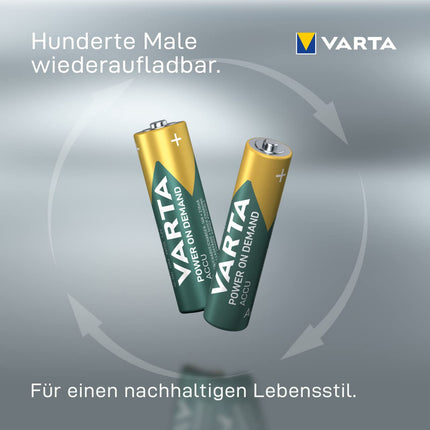 VARTA AAA rechargeable batteries, 24 pieces, rechargeable battery, Power on Demand, 1000 mAh Ni-MH, pre-charged, ready to use [Exclusively at Amazon]