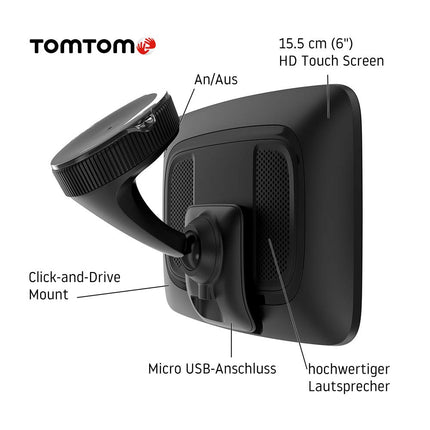 TomTom GO Discover navigatsiooniseade (6 tolli, liiklusummikute vältimine tänu TomTom Trafficule, maailmakaardi uuendused, kiired uuendused WiFi kaudu, parkimisvõimalused, kütusehinnad)