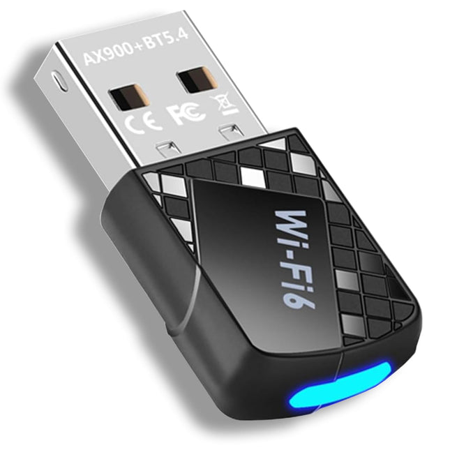 【2-ühes】 USB WiFi-pulk arvutile ja 5.4 Bluetooth-adapterile, AX900 WiFi6 USB WiFi-adapter kahesageduslik 2.4GHz/5GHz sisemine antenn 5dBi ühildub Windows 11/10/8.1/8/7-ga, arvuti/lauaarvuti/sülearvuti jaoks