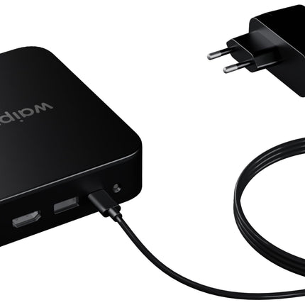 waipu.tv Box | Includes remote control with illumination | TV via Wi-Fi | LAN | HDMI | 4K | HDR10+ | Dolby Vision | Dolby Atmos | Voucher for 3 months of 300 TV channels &amp; 40,000 films &amp; series